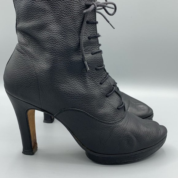 Repetto Shoes - Repetto Black Ankle Boots in Leather (37)  - FL-SH-099